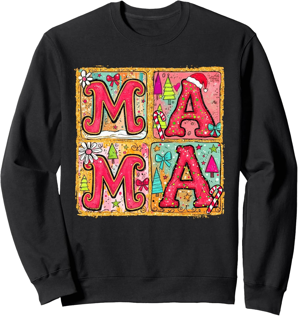 Mama Christmas Holiday Merry Xmas Vibes Tis The Season Sweatshirt
