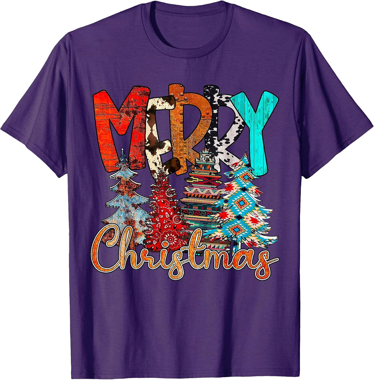 Merry Christmas Tree Western Matching Family