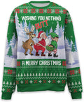 Christmas Sweatshirt 3D Graphic Pullover Funny for Men Women Unisex Sweater, Hilarious Holiday Pullovers