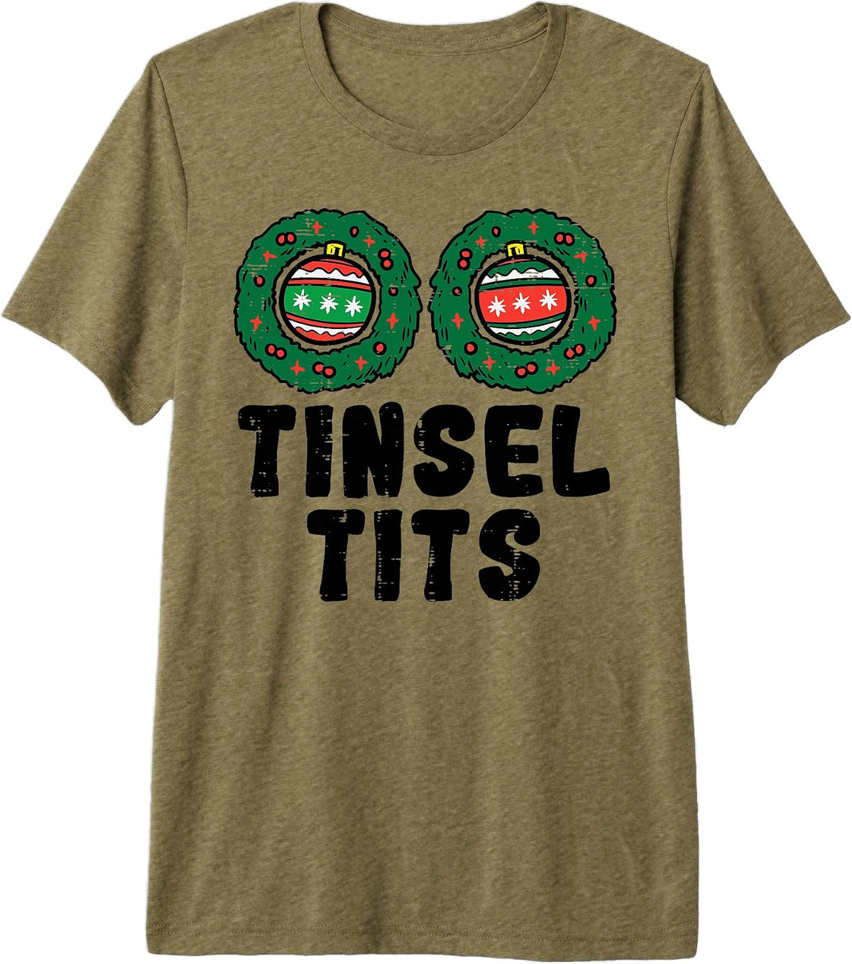 Christmas Tinsel Funny Xmas Matching Couple Women Girlfriend Premium Tri-Blend T-Shirt