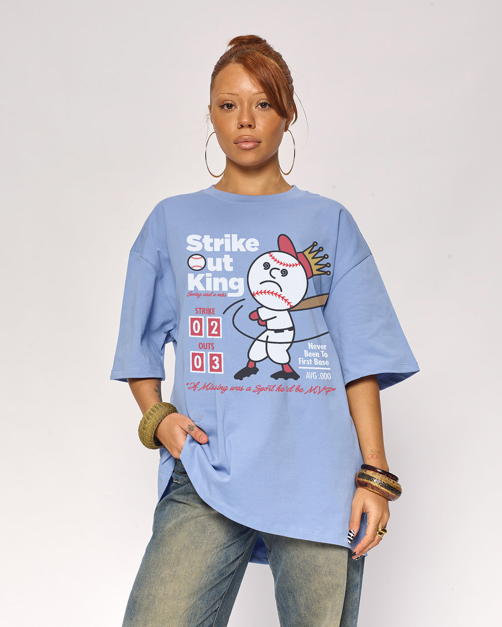Strike Out King Oversized Tee Unisex