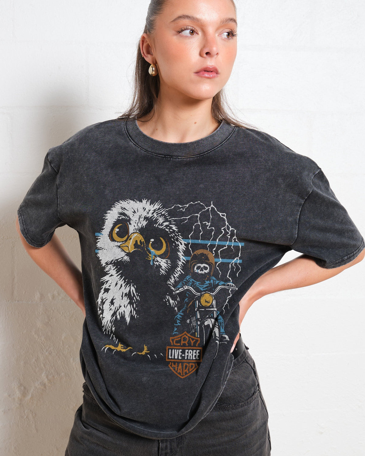 Live Free Cry Hard Oversized Tee Unisex