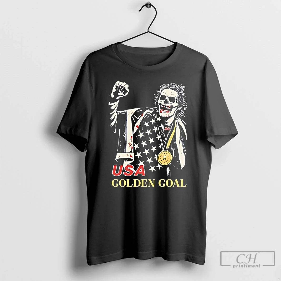 Classic Jack Hughes Skelton Usa Golden Goal Unisex