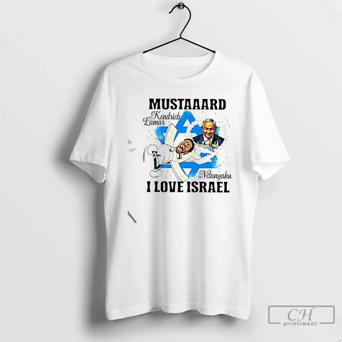 Classic Kendrick Lamar Mustaaard Netanyahu I Love Israel Unisex