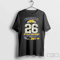 Classic Michigan Wolverines Mens Basketball 26 Big Ten Champions Signatures Unisex