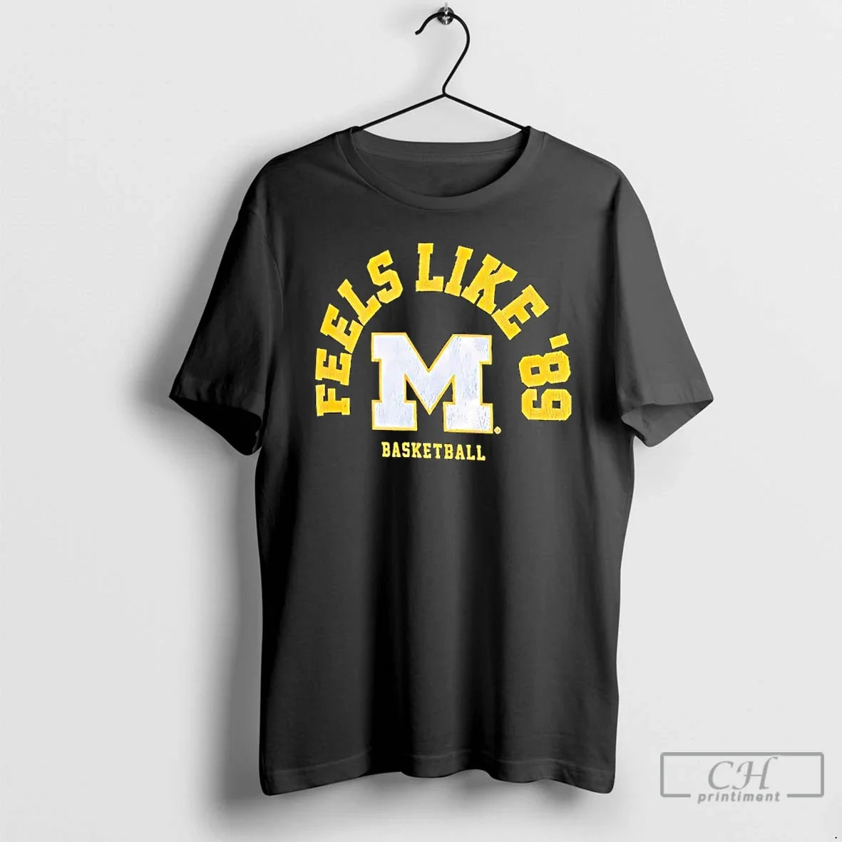 Classic Michigan Wolverines Mens Basketball Feels Like 89 Logo Retro Unisex