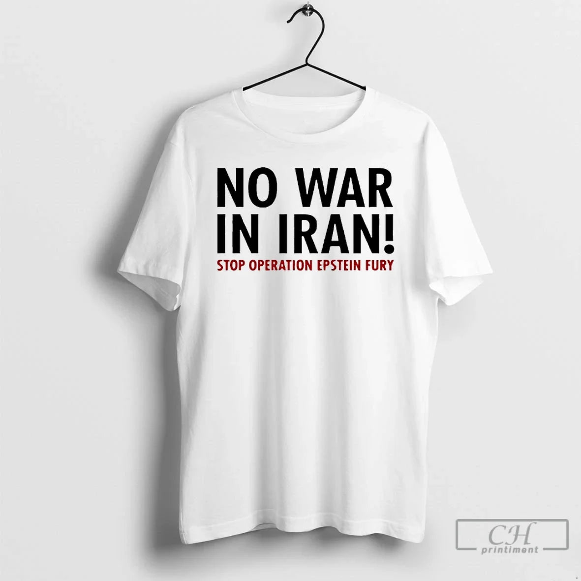 Classic No War In Iran Stop Operation Epstein Fury Unisex