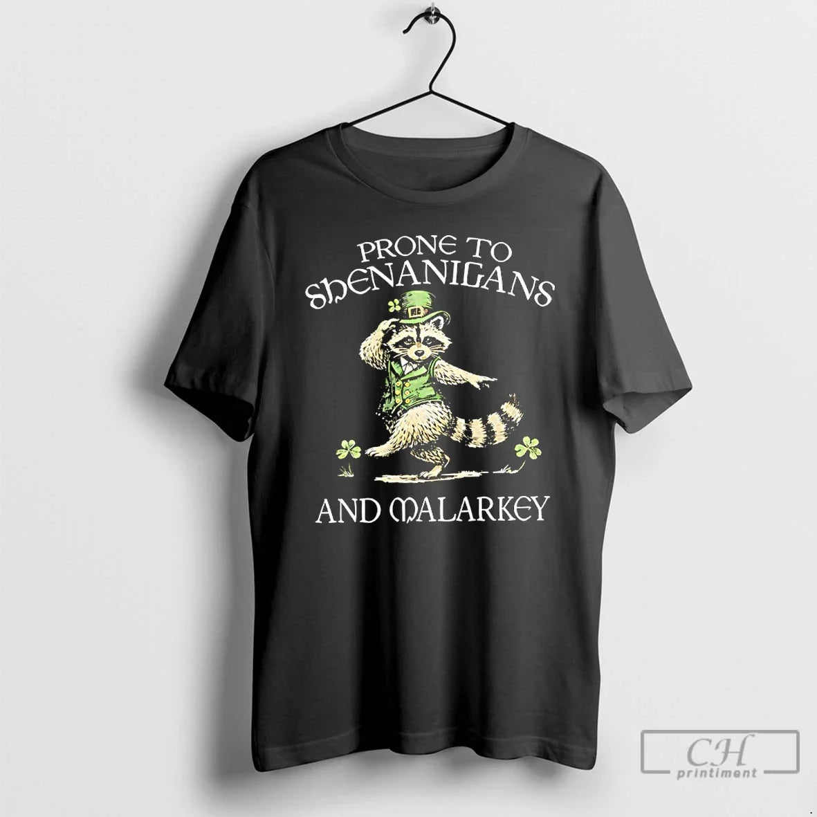 Classic Raccoon Dancing Prong To Sinigang And Malarkey St Patricks Day Unisex