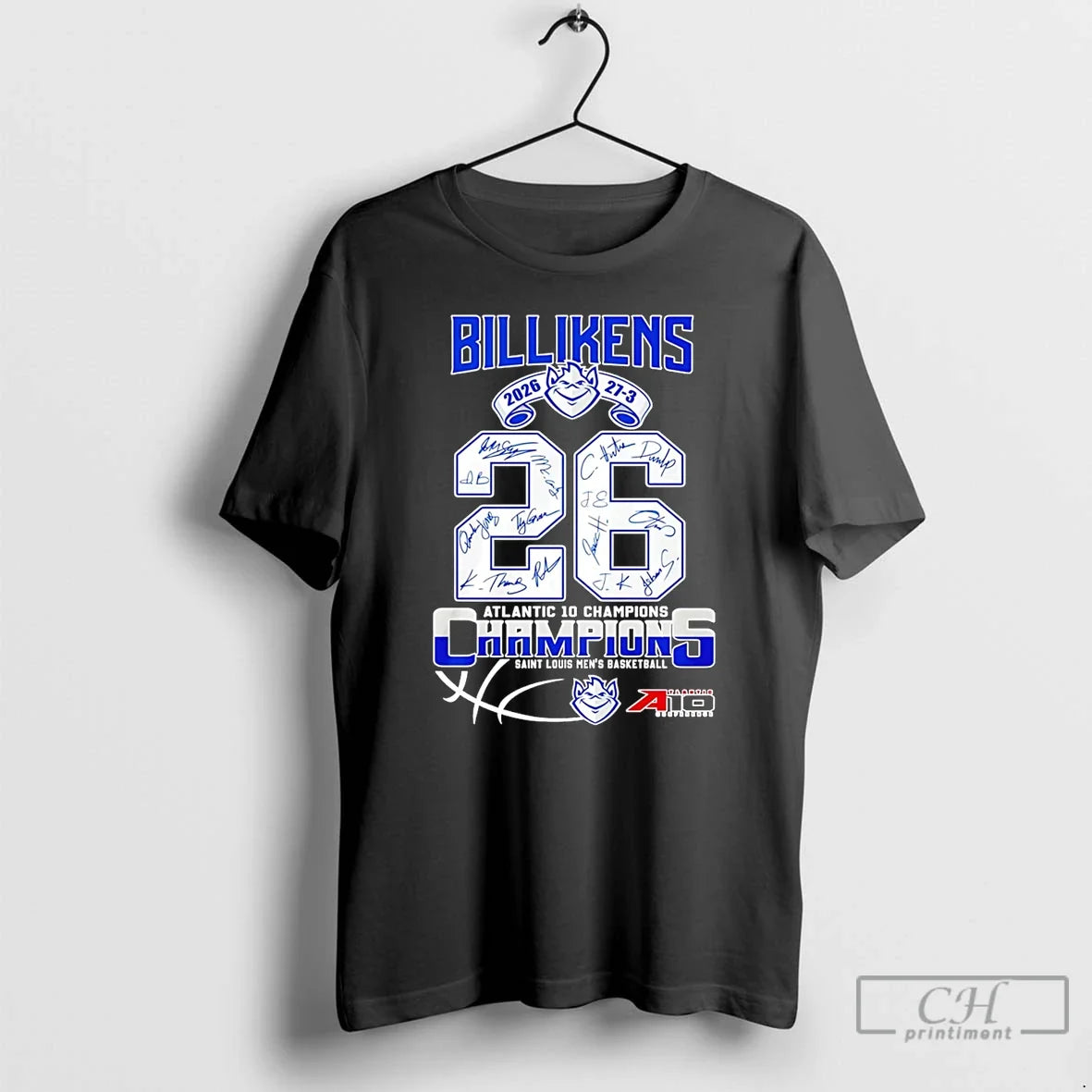 Classic Saint Louis Billikens Mens Basketball 2026 Atlantic 10 Champions Signatures Unisex