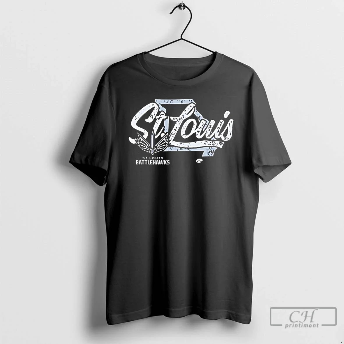 Classic St Louis Battlehawks Logo State Map Unisex