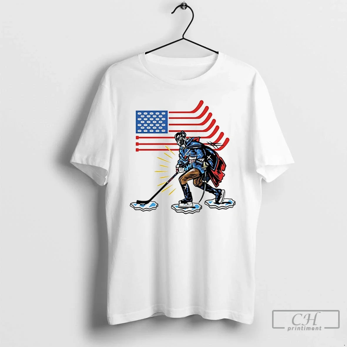 Classic The General George Washington Usa Hockey American Flag Unisex