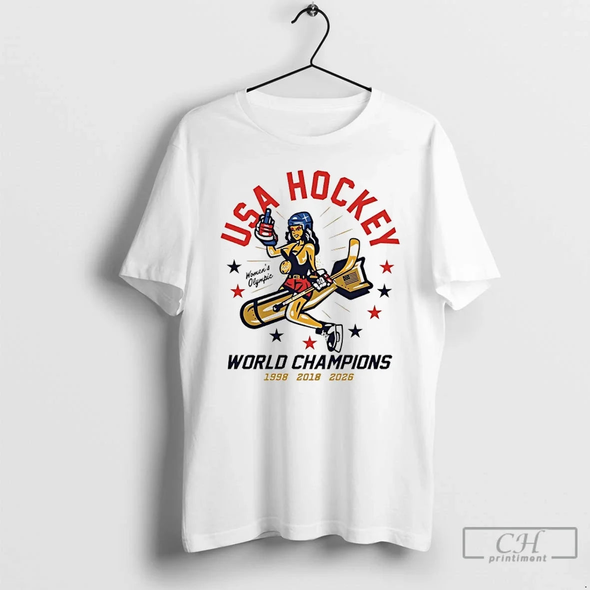 Classic Usa Hockey Womens Olympic World Champions 1998 2018 2026 Unisex