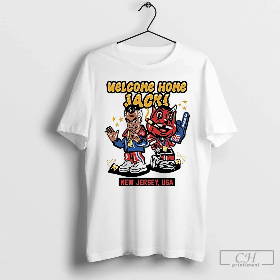 Classic Welcome Home Jack Hughes New Jersey Usa Hockey Unisex