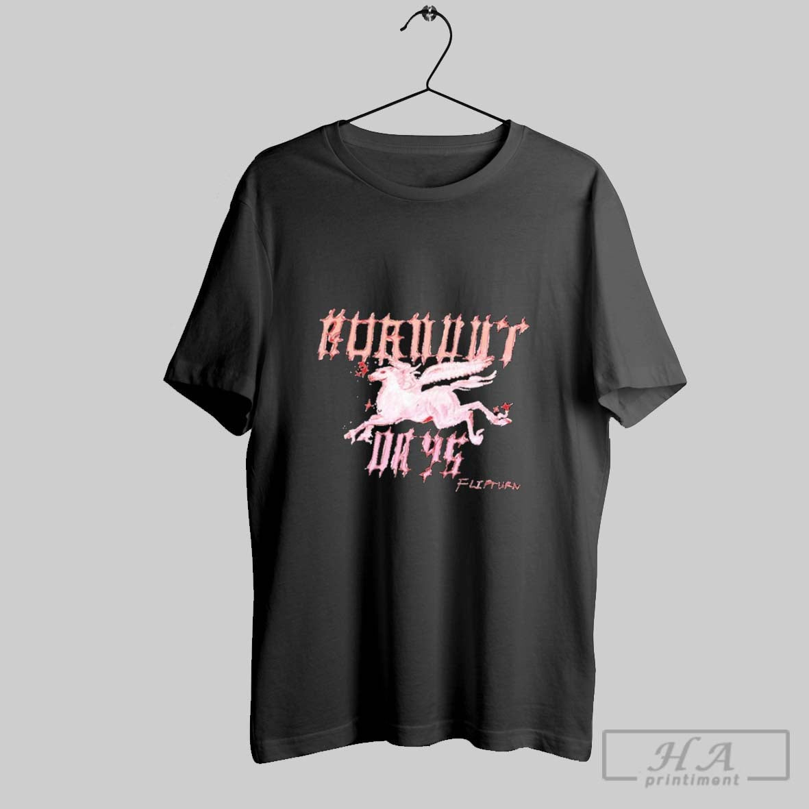 Flipturn Burnout Days Pegasus T Shirts Unisex