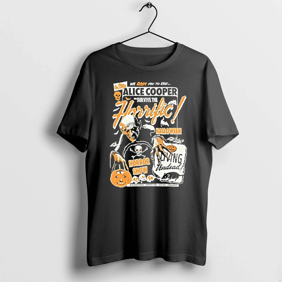 Horrific Halloween Horror We Dare You To See Alice Cooper And Survive The Tshirts Sweater Unisex