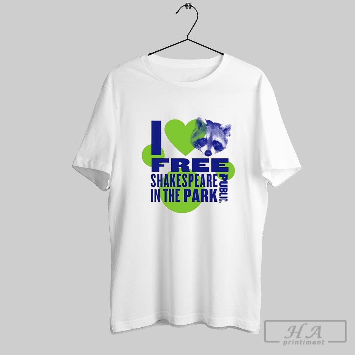 I Free Shakespeare In The Park Raccoon Unisex