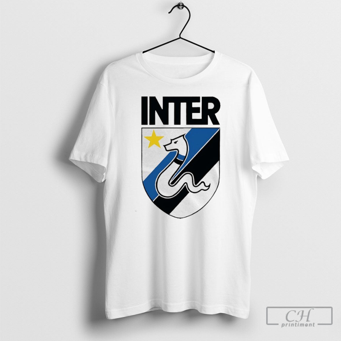 Inter Biscione Stella Logo T Shirts Unisex