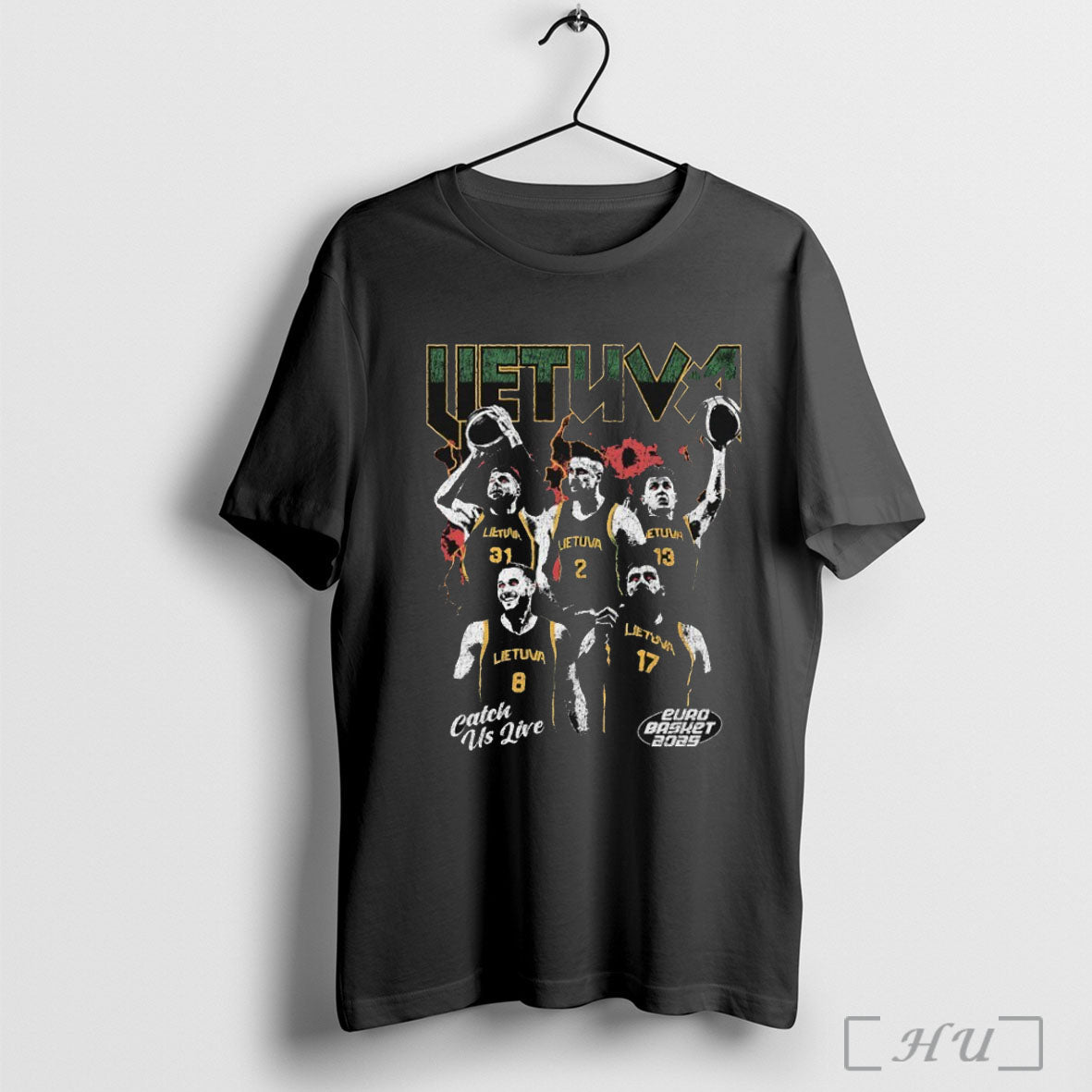 Lithuania Catch Us Live Euro Basket 2025 T Shirt Unisex