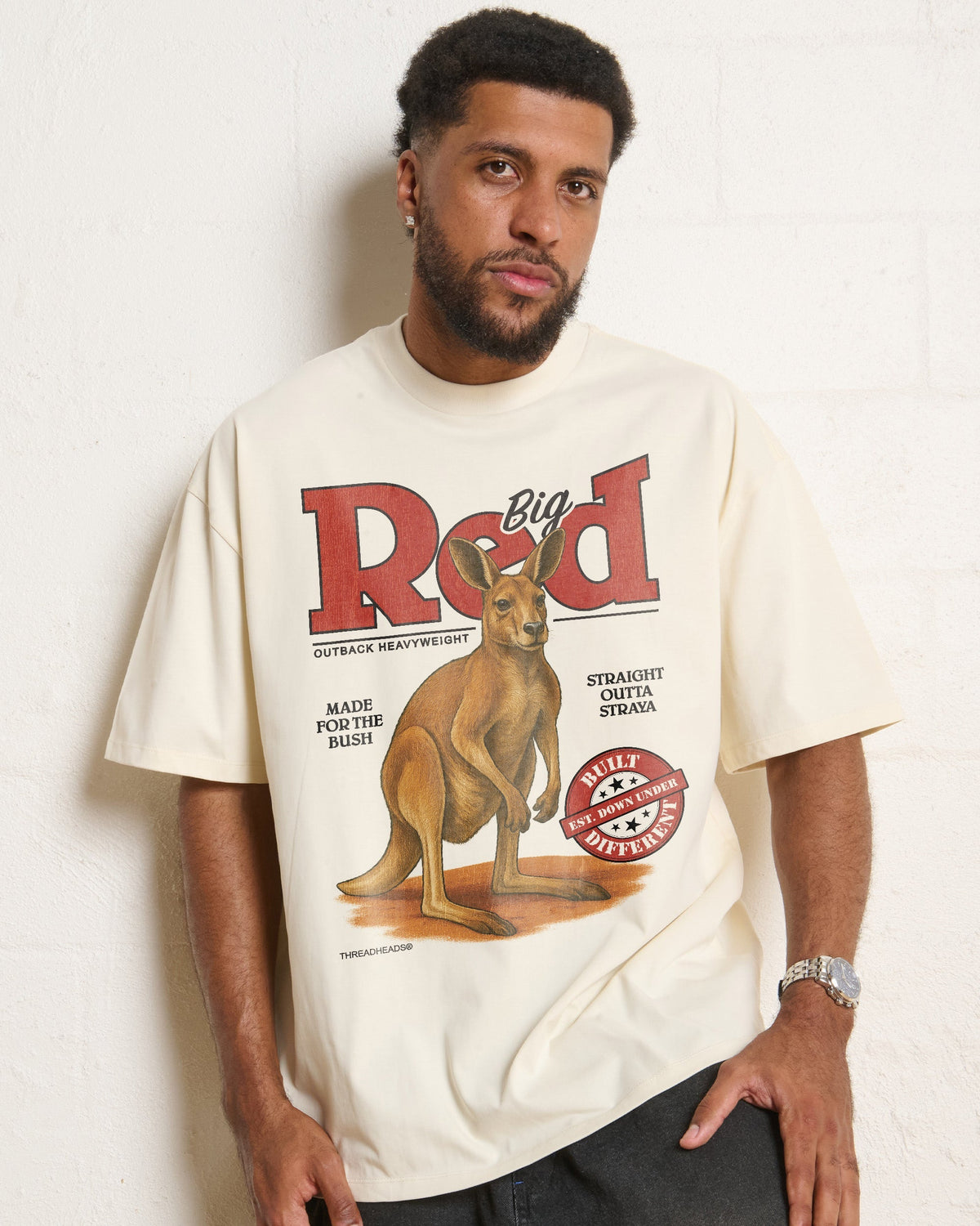 Big Red Outback Heavyweight Oversized Tee Unisex