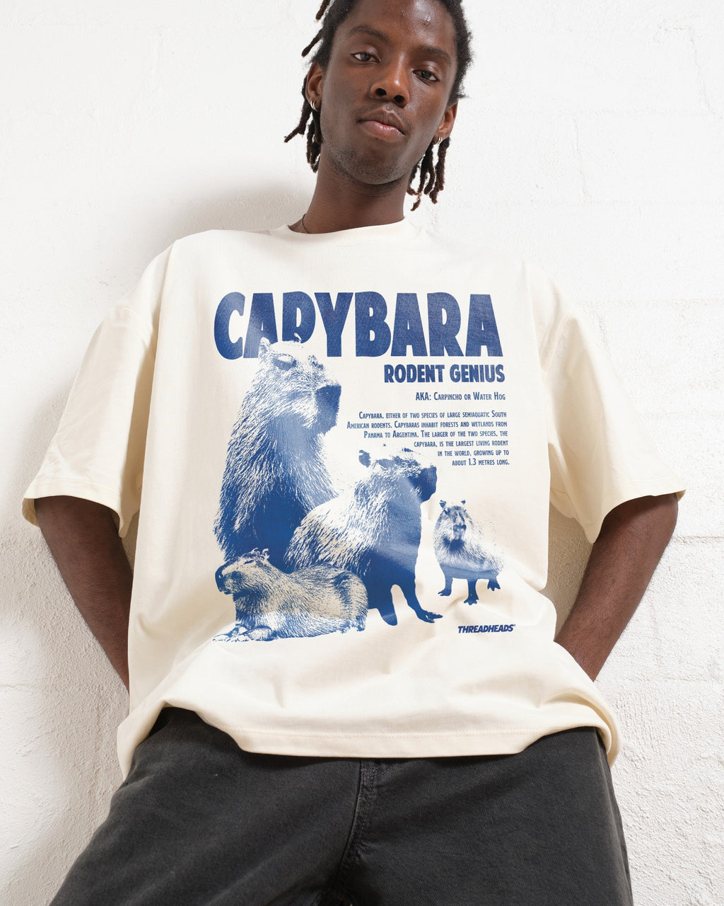 Capybara Rodent Genius Oversized Tee Unisex