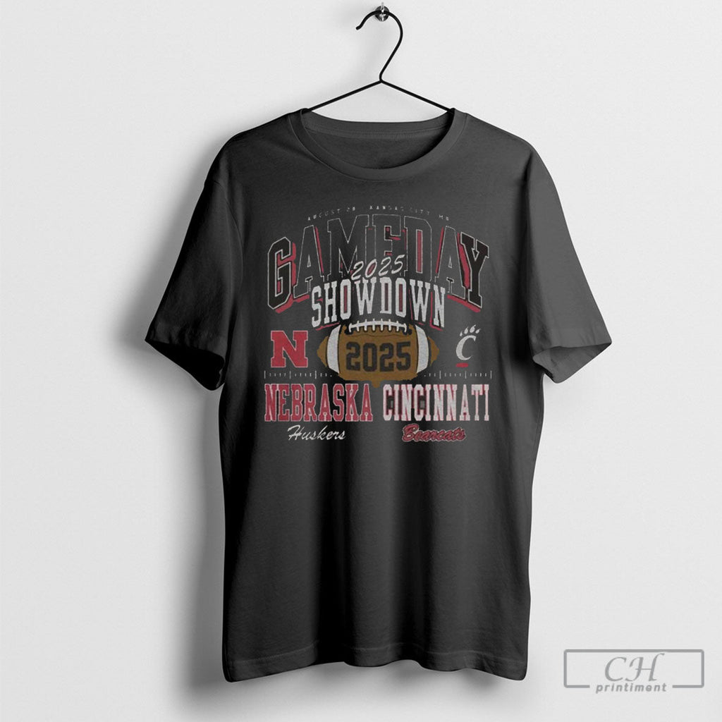 Nebraska Cornhuskers Vs Cincinnati Bearcats 2025 Gameday Showdown T Shirts Unisex
