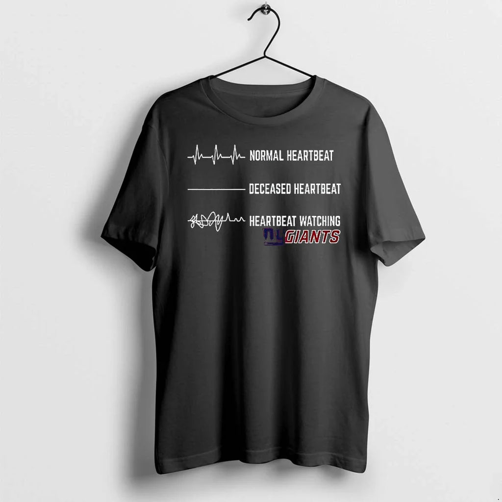 New York Giants Football Normal Heartbeat Deceased Heartbeat Heartbeat Watching Tshirts Sweater