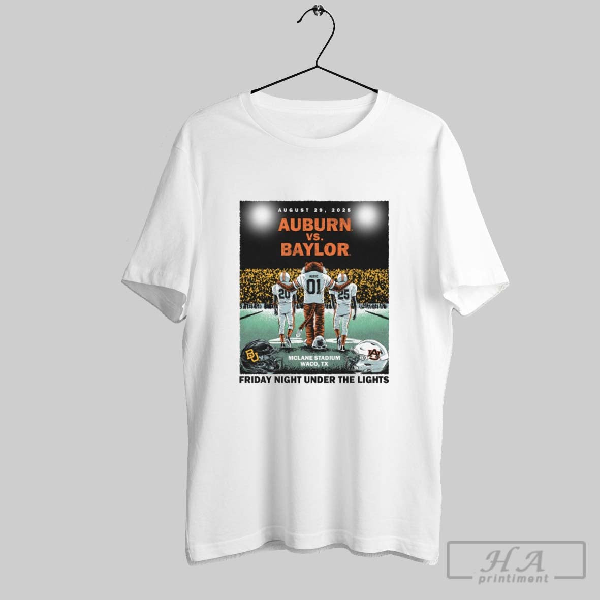 Official Auburn Tigers Vs Baylor Bears August 29 2025 Mclane Stadium Waco Tx Friday Night Unisex