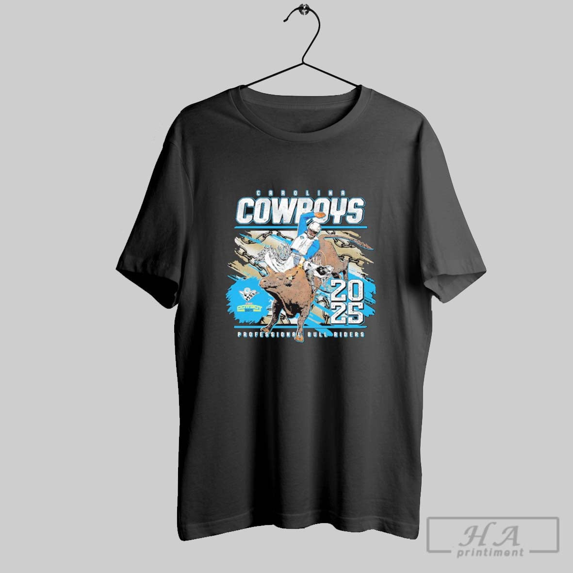 Official Carolina Cowboys Professional Bull Riders 2025 Event Cowboy Day Painting T Shirt Sweater