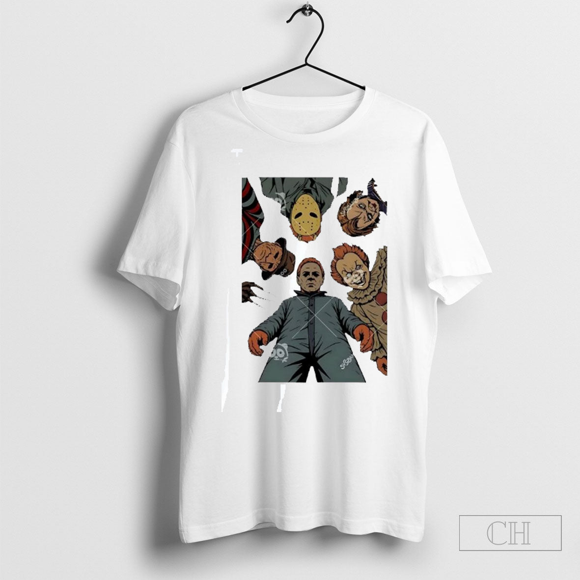 Official Horror Movie Characters Circle Halloween Sweater Unisex