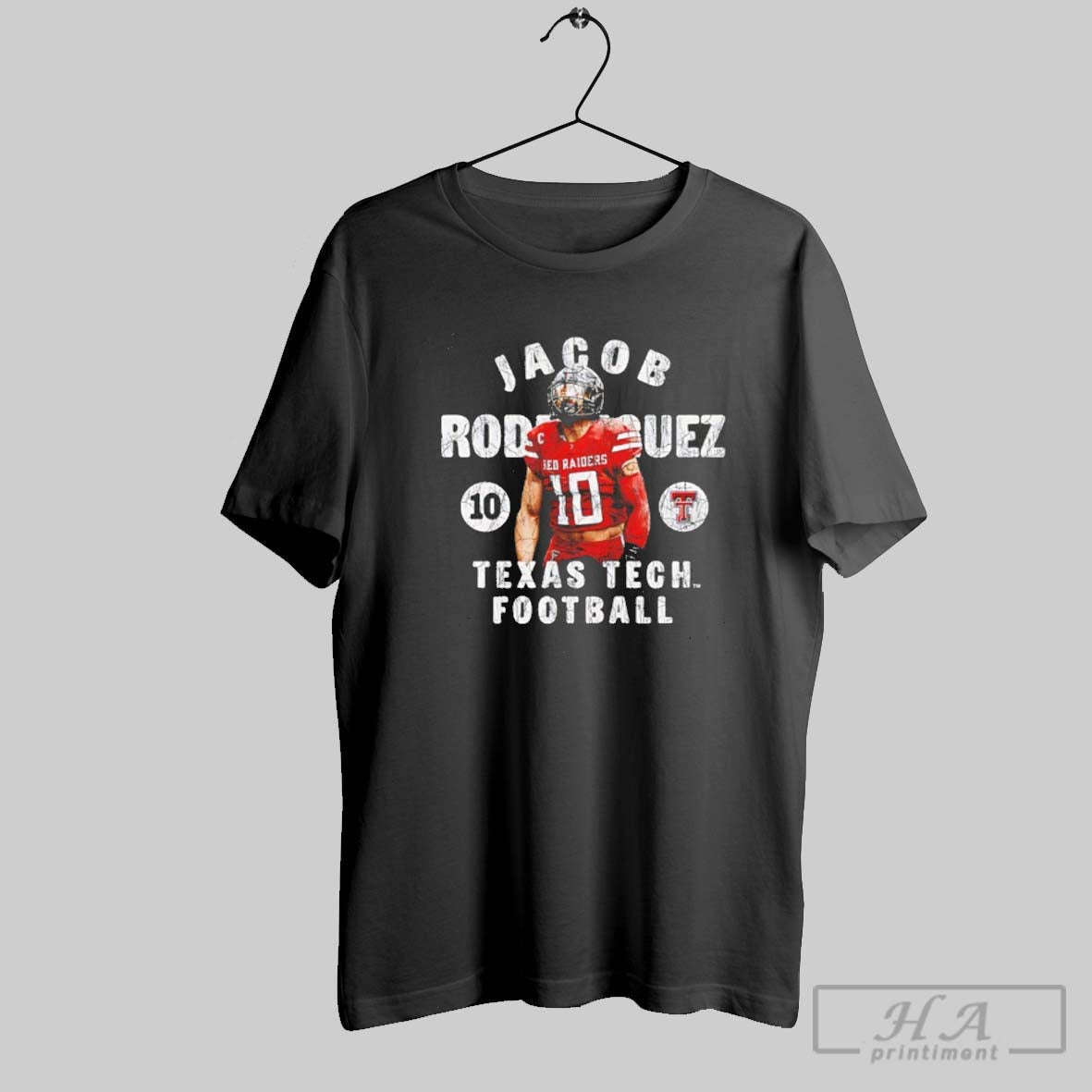 Official Jacob Rodriguez Texas Tech Red Raiders Portrait Unisex