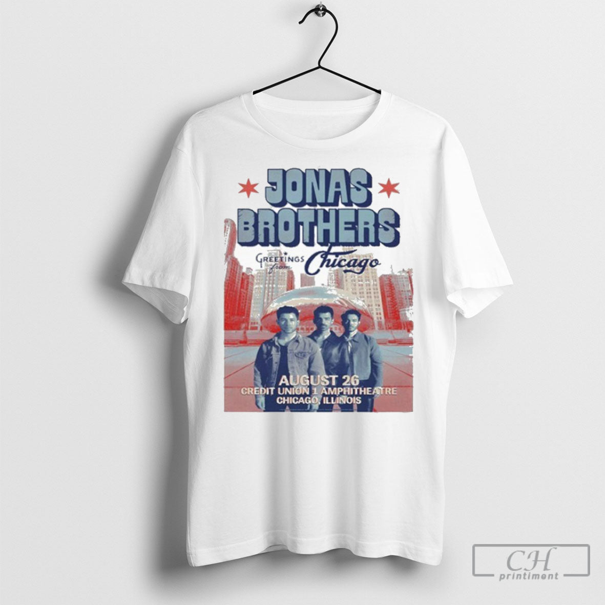 Official Jonas Brothers 26 Aug 2025 Chicago Il Credit Union 1 Amphitheatre Sweater Unisex