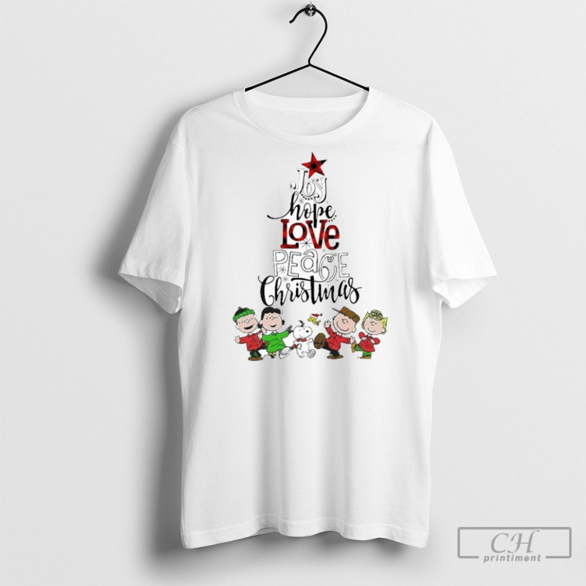 Official Joy Hope Love Peace Christmas Peanuts Shirt Sweater Unisex