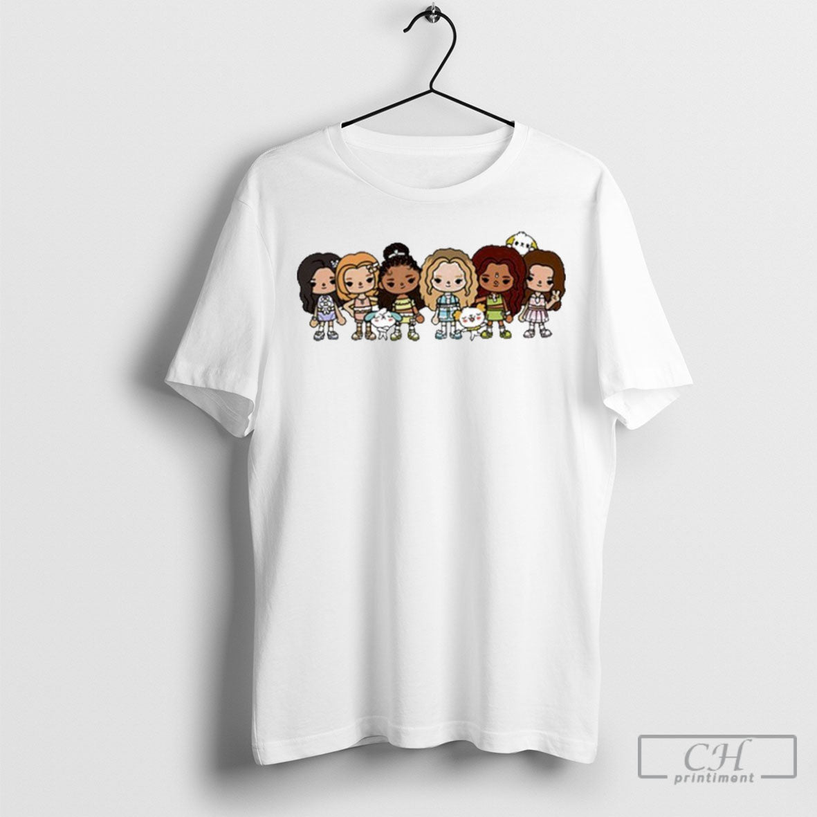 Official Katseye X Toca Boca White Shirt Sweater Unisex