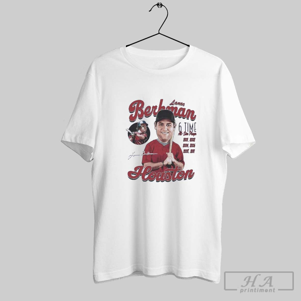 Official Lance Berkman Houston Astros Comic 6 Time All Star Player Shirt Sweater Long