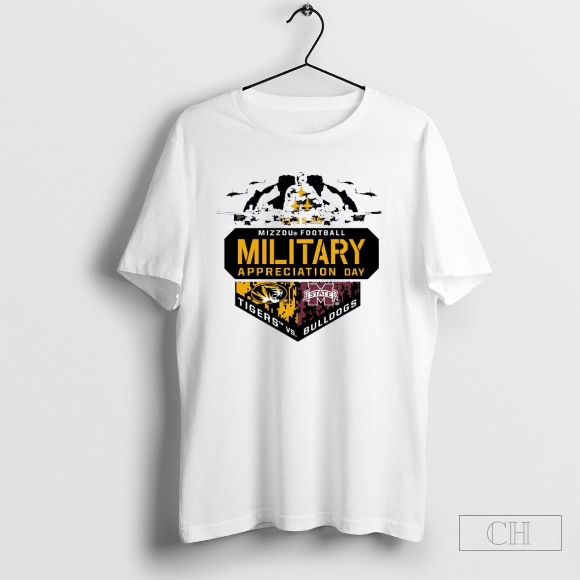 Official Mizzou Tiger Vs Mississippi State Bulldogs 2025 Military Appreciation Day T Sweater