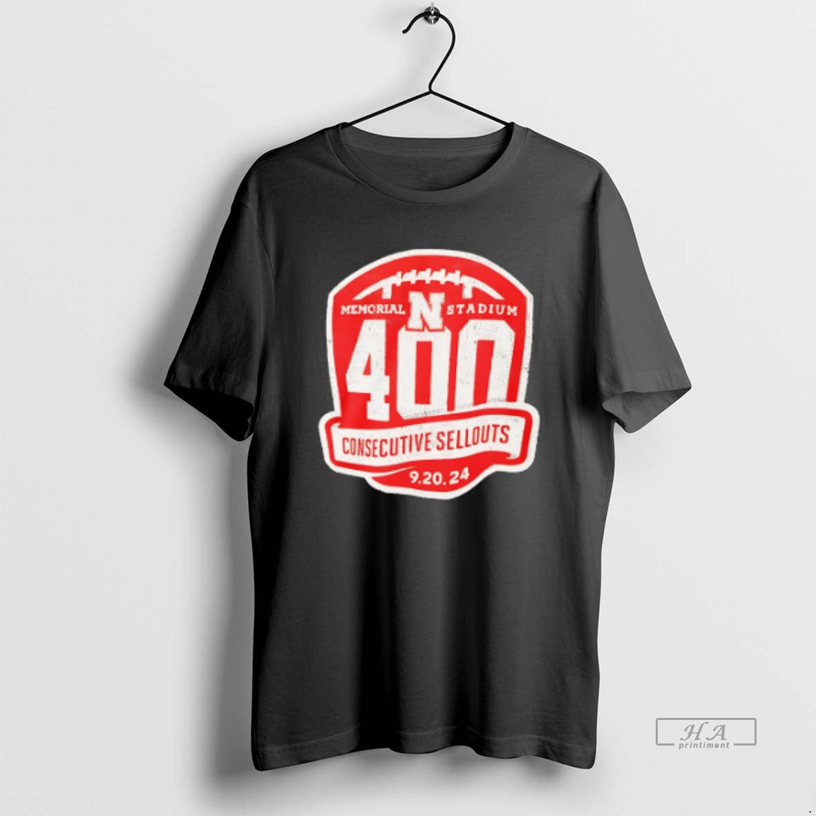 Official Nebraska Cornhuskers Memorial Stadium Consecutive Sellouts 400th 9 20 24 Unisex