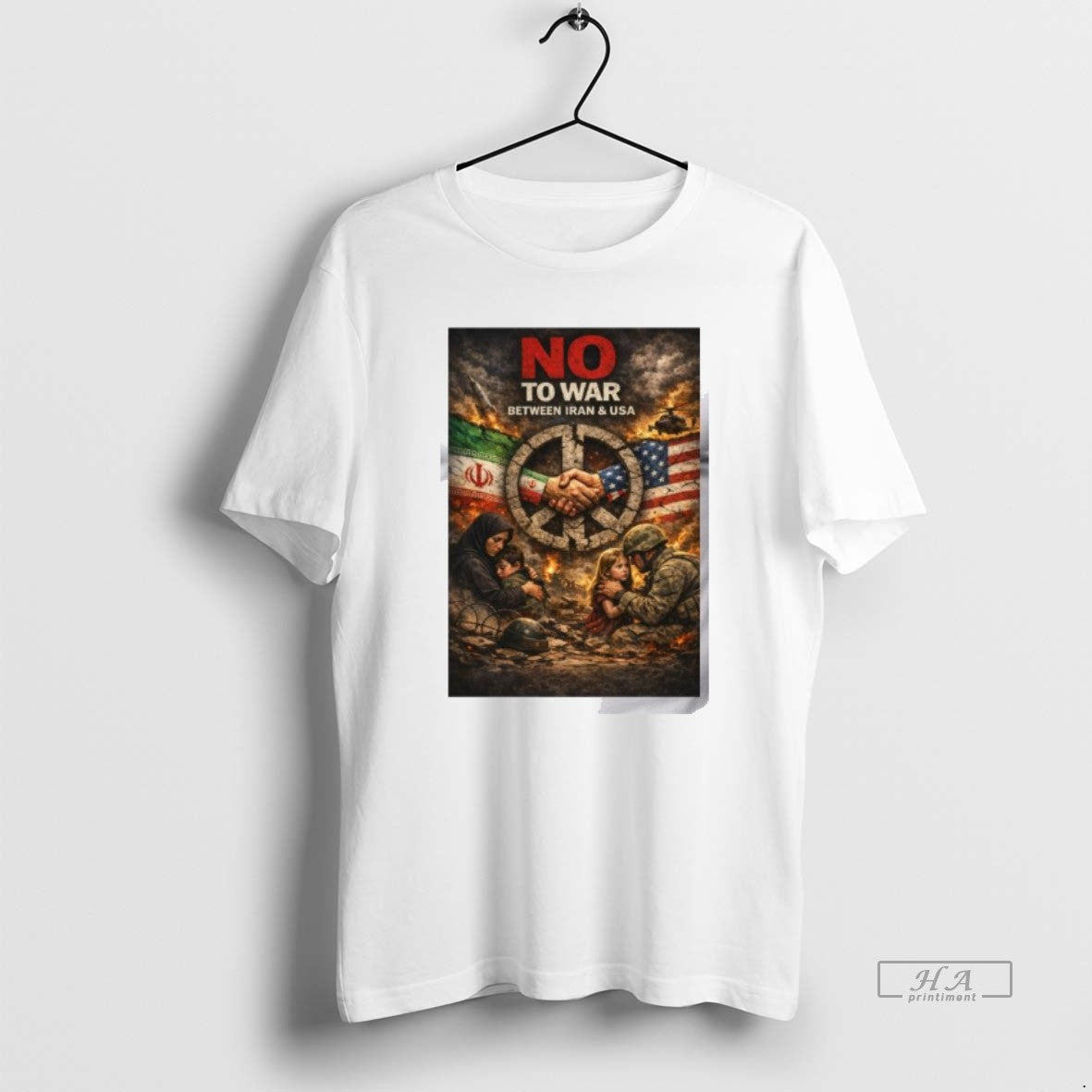 Official No To War Between Iran Vs Usa Men Unisex