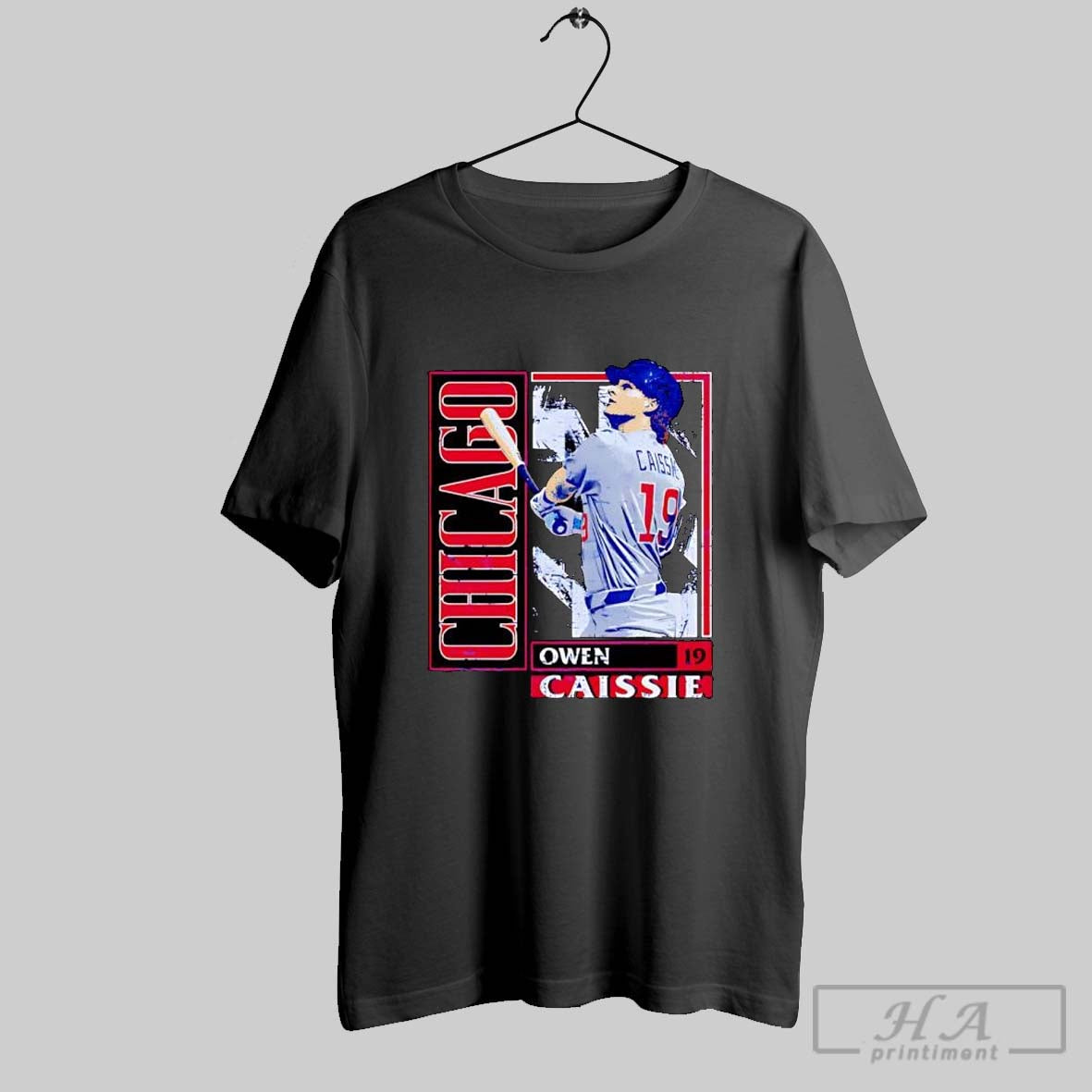 Official Owen Caissie Chicago Cubs Card Style Vintage Unisex