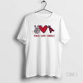 Official Peace Love Angels Los Angeles Red Heart Baseball Unisex