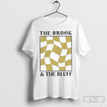 Official The Brook The Bluff Wavy Yellow Checkered Sweater Unisex