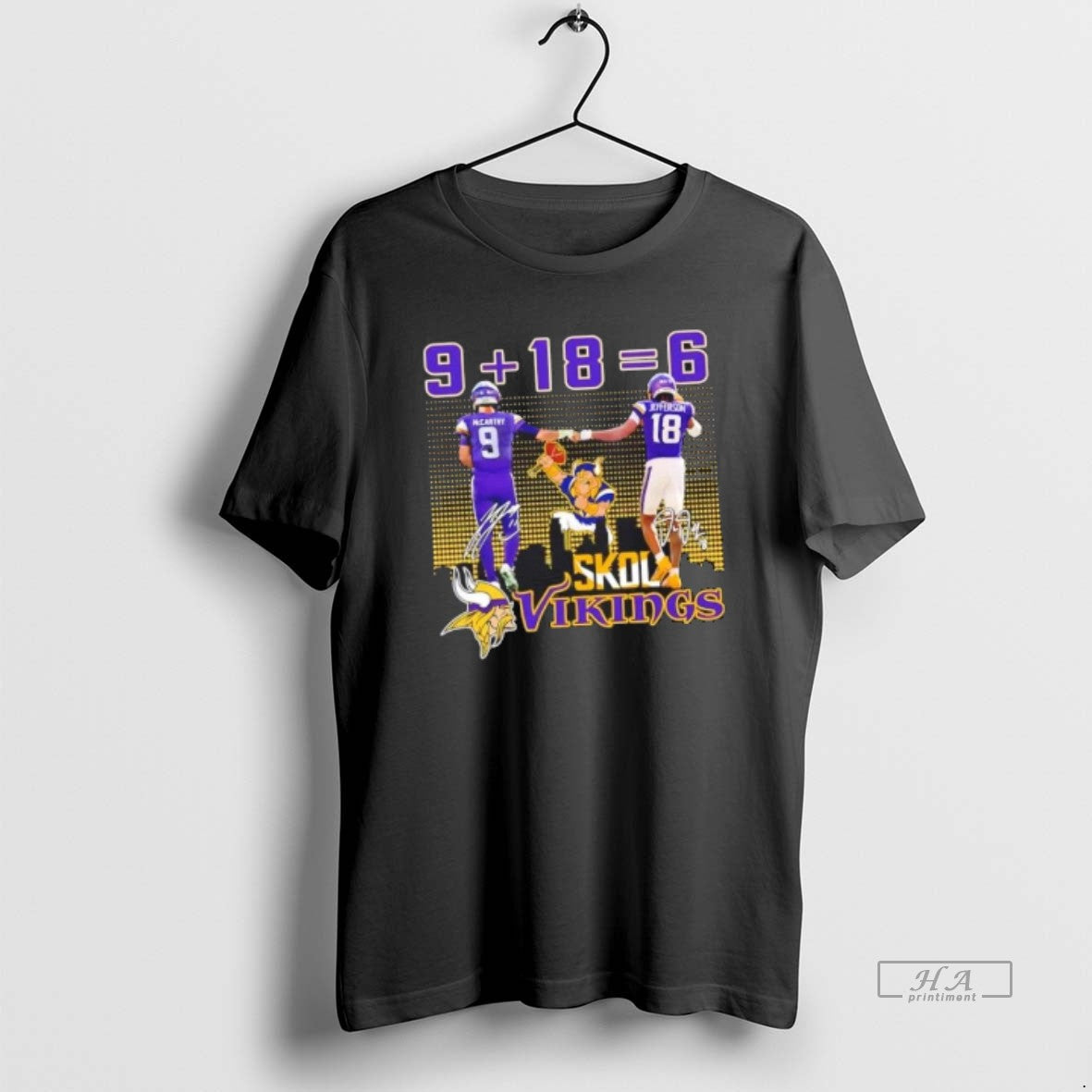 Official Trendy Mccarthy X Jefferson 9186 Skol Minnesota Vikings Skyline Unisex