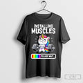 Official Unicorn Installing Muscles Please Wait Fitness Shirt Sweater Unisex