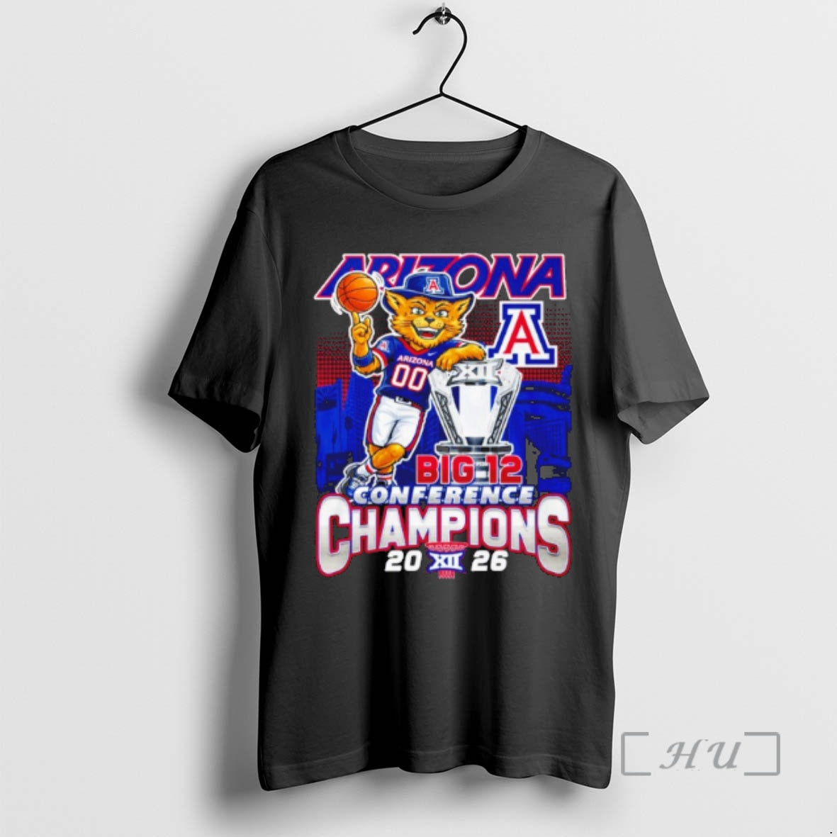 Officials Arizona Wildcats 2026 Big 12 Mens Baksetball Champions Mascot Unisex