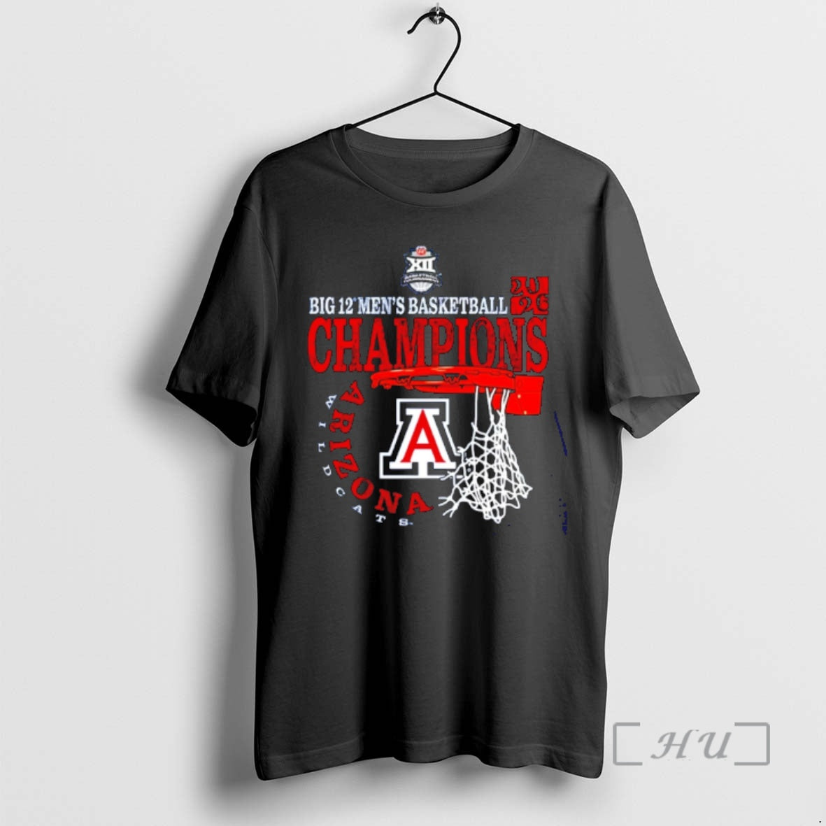 Officials Arizona Wildcats 84 2026 Big 12 Mens Basketball Conference Tournament Champions Premium T Shirts