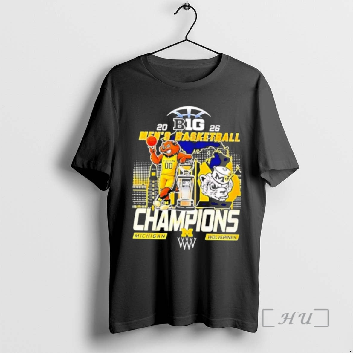 Officials B1g 2026 Mens Basketball Champions Michigan Wolverines Unisex