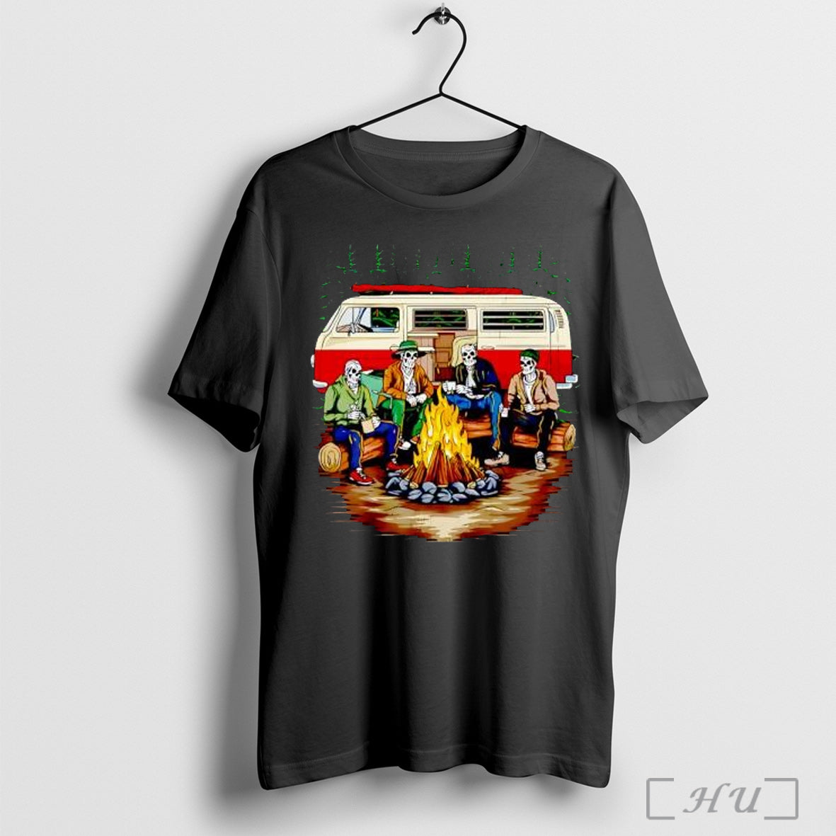 Officials Camping Is In Tents Skeletons T Shirt Unisex