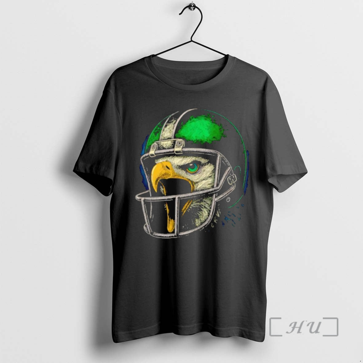 Officials Eagle Head Wearing Green Philadelphia Football Helmet Graphic Unisex
