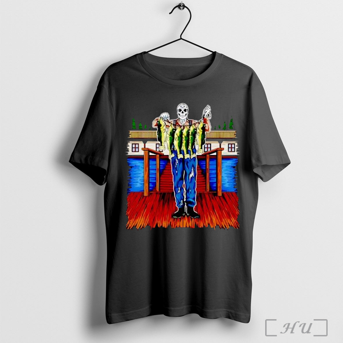 Officials Fish For Dinner Skeleton T Shirt Unisex