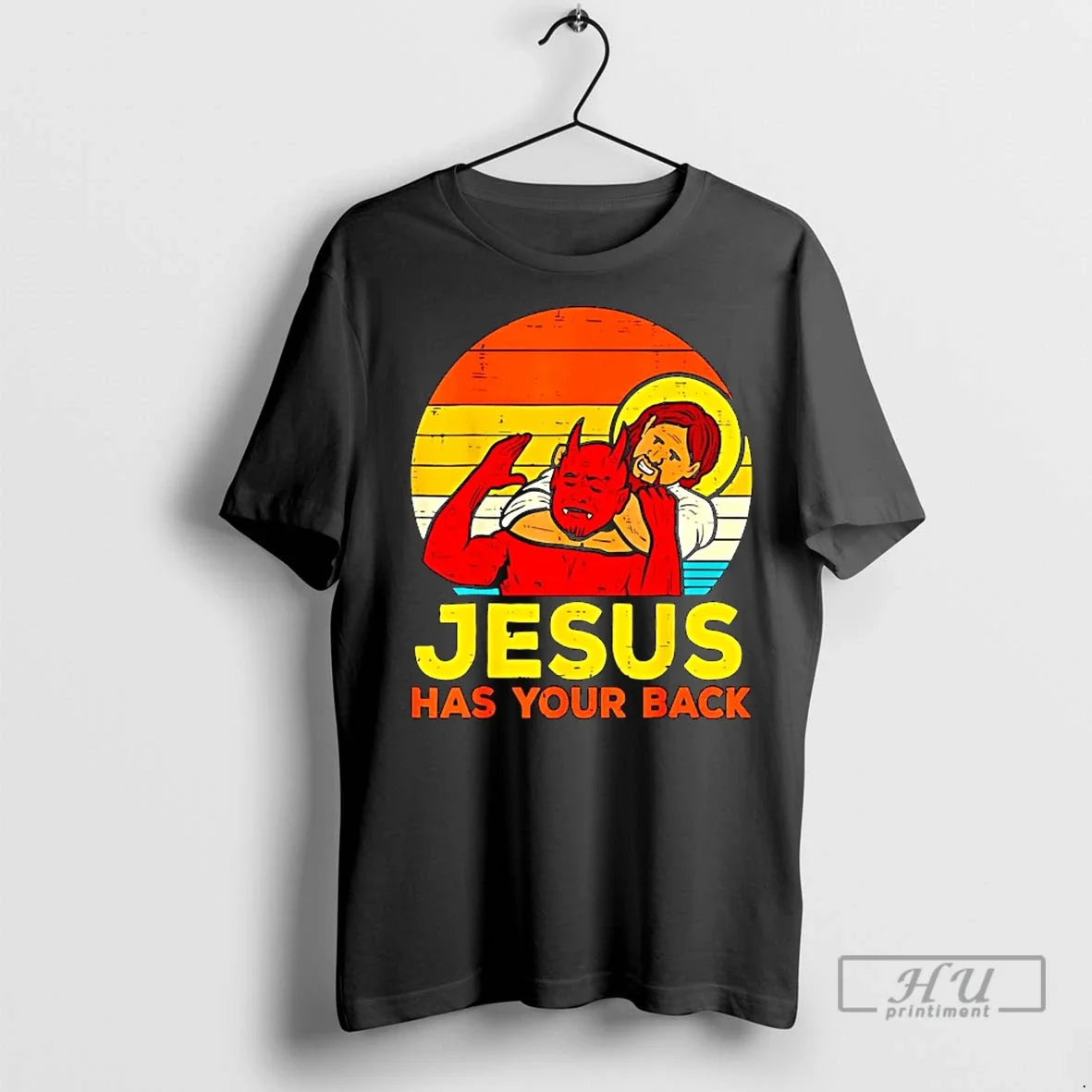 Officials Joe Biggs Wearing Jesus Has Your Back Devil T Shirts Unisex