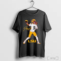 Officials Lsu Football Jayden Daniels Superstar Pose Signature Style T Shirt Unisex